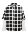 Marcelo Burlon County Of Milan Blurred Windowpane-print Shirt In Black