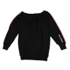 Marcelo Burlon County Of Milan Boat Collar Sweatshirt - Black/pink In Multi