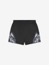 MARCELO BURLON COUNTY OF MILAN BOYS ICON WINGS SWIM SHORTS 6 YRS BLACK