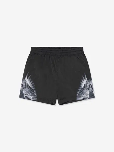 Marcelo Burlon County Of Milan Kids' Marcelo Burlon Boys Icon Wings Swim Shorts 10 Years Black By Childsplay Clothing In Black Grey