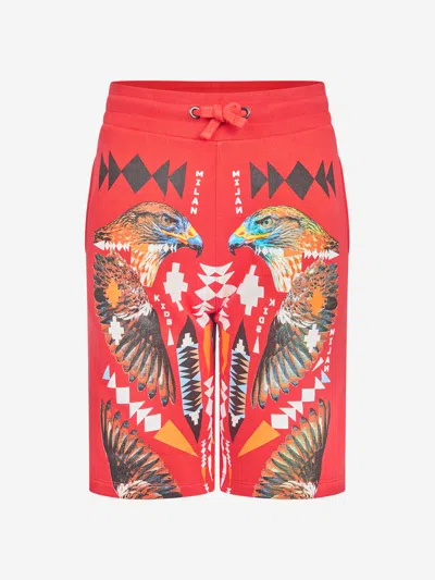 MARCELO BURLON COUNTY OF MILAN MARCELO BURLON BOYS SHORTS 10 YEARS RED BY CHILDSPLAY CLOTHING