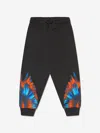 MARCELO BURLON COUNTY OF MILAN BOYS TRAVEL WINGS SWEATPANTS 12 YRS BLACK