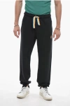 MARCELO BURLON COUNTY OF MILAN BRUSHED COTTON PANTS WITH EMBROIDERED LOGO