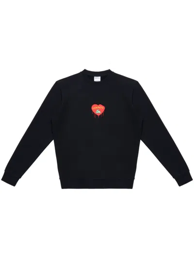 Marcelo Burlon County Of Milan Bunny Heart Sweatshirt In Black