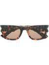 Marcelo Burlon County Of Milan Calafate Tortoiseshell Sunglasses In Braun