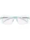 Marcelo Burlon County Of Milan Cardo Rectangle-frame Sunglasses In Blau