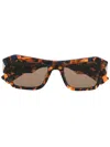 Marcelo Burlon County Of Milan Cardo Tortoiseshell Sunglasses In Braun