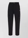 Marcelo Burlon County Of Milan Cargo Pants With Stretch Cotton Material In Black