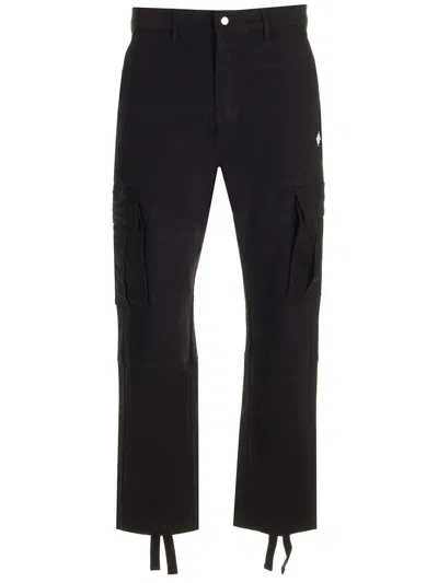Marcelo Burlon County Of Milan Cross Tapered Cargo Trousers In Black