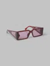 Marcelo Burlon County Of Milan Fagus Square-frame Sunglasses In 2828 Burgundy