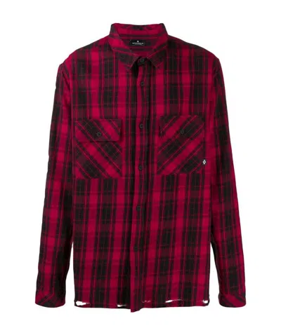 Marcelo Burlon County Of Milan Check Print Shirt In Red