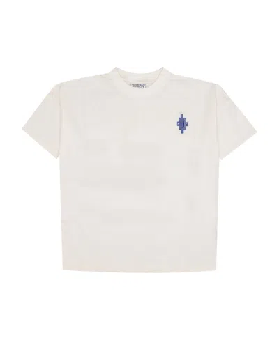 Marcelo Burlon County Of Milan Chest Pattern Detail Design Short-sleeved T-shirt In White