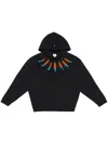 Marcelo Burlon County Of Milan Collar Feathers Hoodie In Schwarz