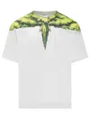 Marcelo Burlon County Of Milan Colordust Wings T-shirt In White Green