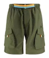 MARCELO BURLON COUNTY OF MILAN CONTRASTING-BELT COTTON CARGO SHORTS