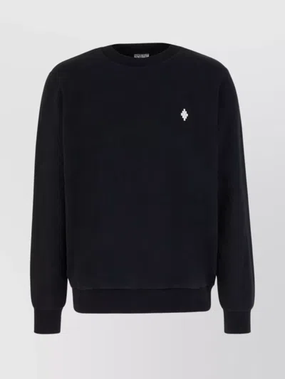 MARCELO BURLON COUNTY OF MILAN COTTON CREW-NECK SWEATSHIRT STRETCH