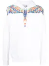 Marcelo Burlon County Of Milan Cotton Drawstring Hoodie In White