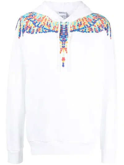Marcelo Burlon County Of Milan Cotton Drawstring Hoodie In White
