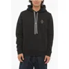 Marcelo Burlon County Of Milan Cotton Eclipse Hoodie With Patch Pocket In Black