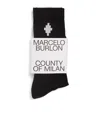 MARCELO BURLON COUNTY OF MILAN COTTON SIDEWAY-CROSS SHORT SOCKS