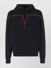 Marcelo Burlon County Of Milan Stitch Wings Cotton Hoodie In Black
