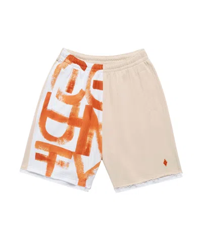 Marcelo Burlon County Of Milan County Brush Joggingshorts In Nude