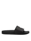 Marcelo Burlon County Of Milan Cross Faux-leather Slides In Black