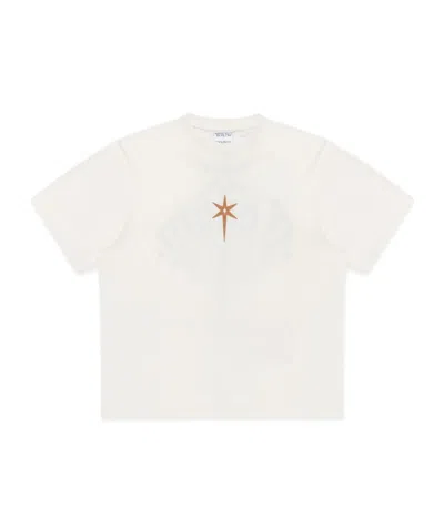 Marcelo Burlon County Of Milan County Goth T-shirt In White/orange/black