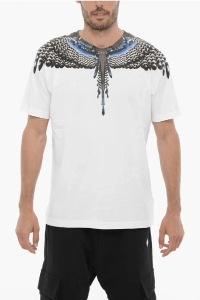 Marcelo Burlon County Of Milan Crew-neck Grizzly Wings T-shirt With Print In Black