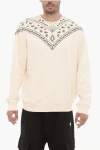 MARCELO BURLON COUNTY OF MILAN CREW-NECK SWEATSHIRT WITH BANDANA MOTIF