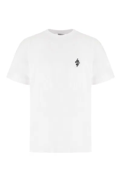 Marcelo Burlon County Of Milan 'vertigo Snake' White Cotton T-shirt