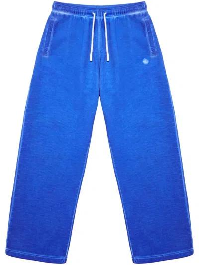 Marcelo Burlon County Of Milan Cross Drawstring Track Pants In Blue