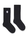 Marcelo Burlon County Of Milan Cross-embroidered Mid-length Socks In Blue
