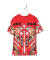 Marcelo Burlon County Of Milan Cross Falco Cotton T-shirt In Red