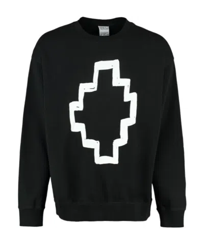 Marcelo Burlon County Of Milan Cross Logo Cotton Sweatshirt In Black