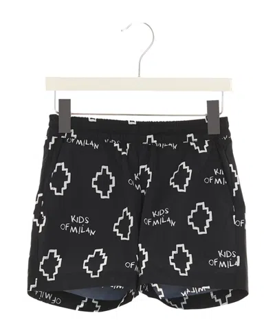 Marcelo Burlon County Of Milan Cross Logo Swimming Shorts In Black