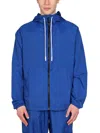 Marcelo Burlon County Of Milan Marcelo Burlon Cross Print Windbreaker Jacket In Blue