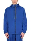 Marcelo Burlon County Of Milan Marcelo Burlon Cross Print Windbreaker Jacket In Blue