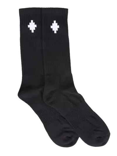Marcelo Burlon County Of Milan Cross Sideway Socks In Black