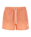 Marcelo Burlon County Of Milan Peach Polyester Swim Shorts In Pink