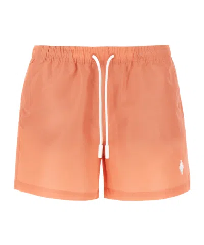 MARCELO BURLON COUNTY OF MILAN MARCELO BURLON COUNTY OF MILAN CROSS EMBROIDERED DRAWSTRING SWIM SHORTS