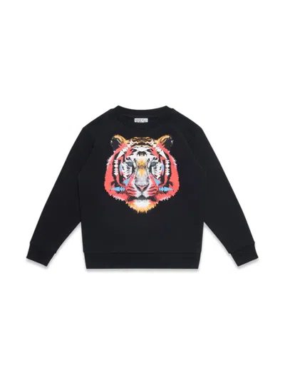 Marcelo Burlon County Of Milan Kids' Cross Tiger Crewneck In Black