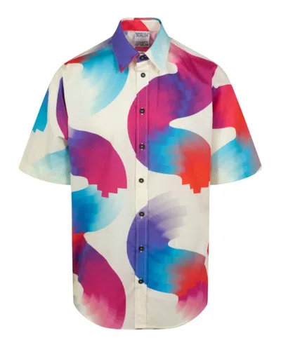 Marcelo Burlon County Of Milan Cross Waves Shirt In Multi