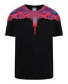 Marcelo Burlon County Of Milan Black Logo Short-sleeved T-shirt In Multi