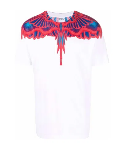 Marcelo Burlon County Of Milan Curves Wings Regular T-shirt White Red