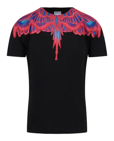 Marcelo Burlon County Of Milan Curves Wings T-shirt In Black