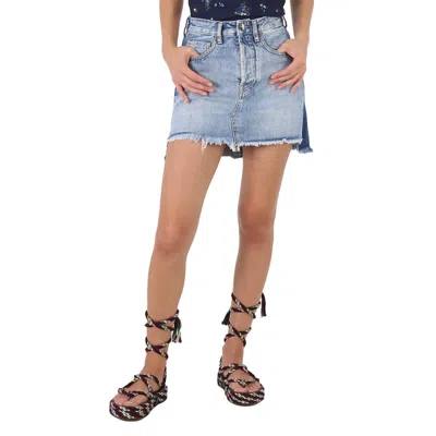 MARCELO BURLON COUNTY OF MILAN DENIM BLUE SKIRT