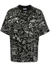 Marcelo Burlon County Of Milan Doodle Print T-shirt In 1001 Black White