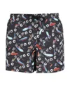 Marcelo Burlon County Of Milan Drawstring Swim Shorts In Black