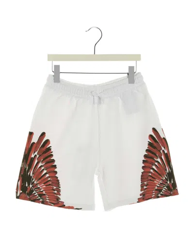 Marcelo Burlon County Of Milan Drawstring-waistband Cotton Shorts In White